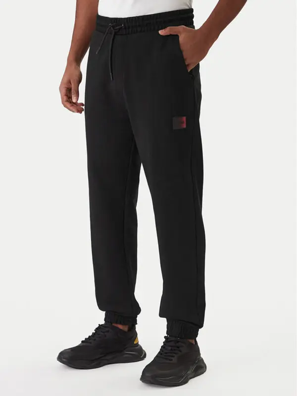 HUGO HUGO Donji dio trenerke Danopan 50553146 Crna Relaxed Fit