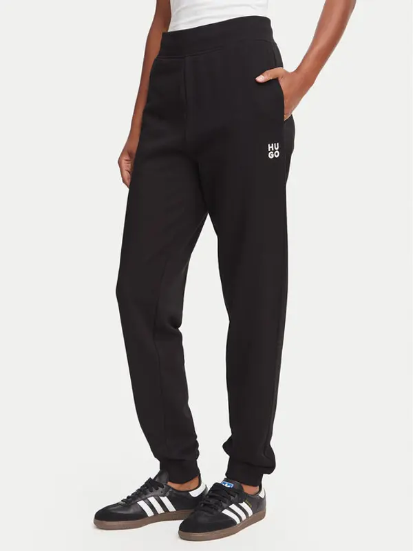 HUGO HUGO Donji dio trenerke Nelfinia 50522417 Crna Regular Fit