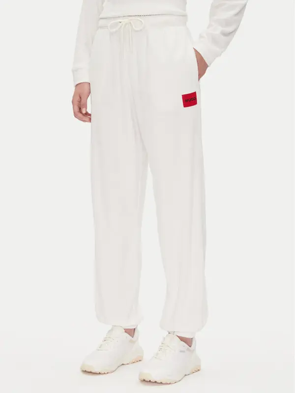 HUGO HUGO Donji dio trenerke Neve_Pants 50531692 Écru Relaxed Fit
