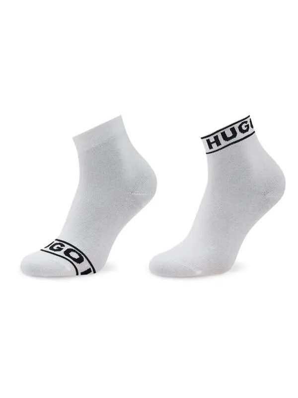 HUGO HUGO Duge čarape Logo 50469291 Bijela