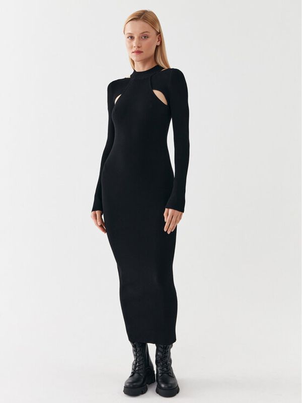 Hugo Hugo Džemper haljina 50493747 Crna Slim Fit