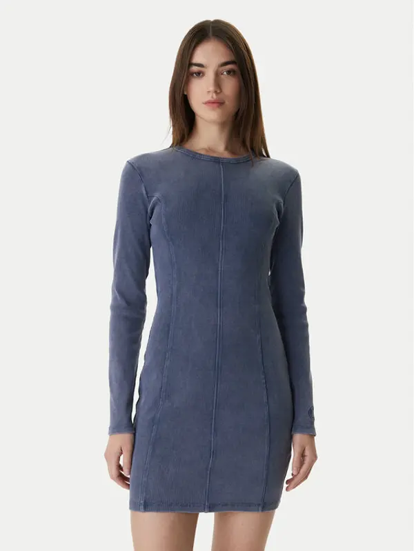 HUGO HUGO Džemper haljina Nopal 50552814 Plava Slim Fit