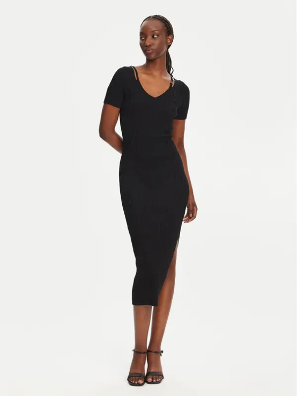 HUGO HUGO Džemper haljina Shaty 50538239 Crna Slim Fit