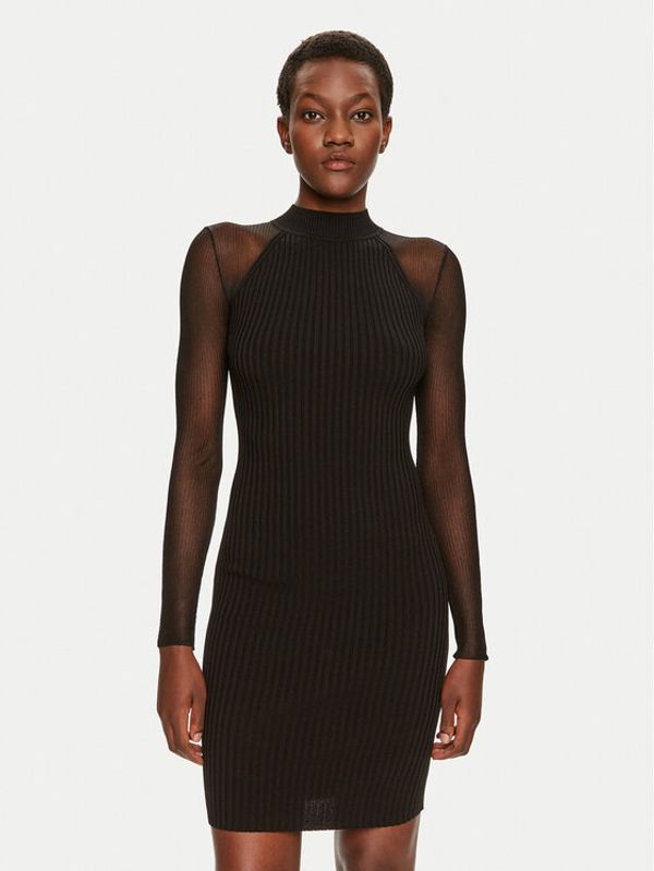 Hugo Hugo Džemper haljina Stasie 50518336 Crna Slim Fit