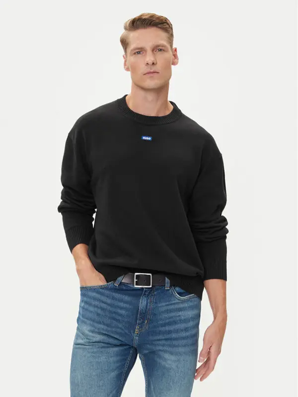 HUGO HUGO Džemper San Casey-CP 50543784 Crna Relaxed Fit