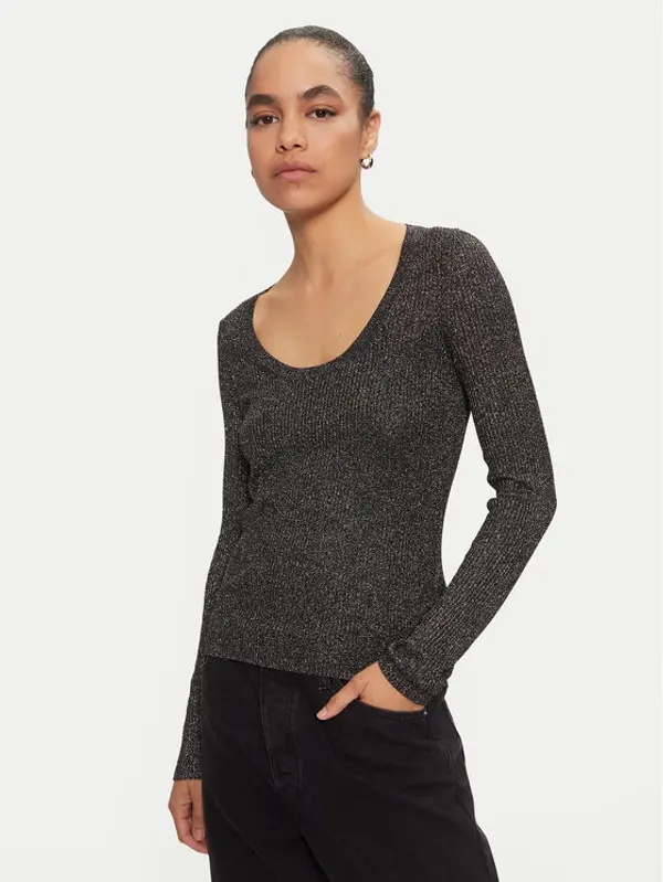 HUGO Hugo Džemper Sunessya 50522557 Crna Slim Fit