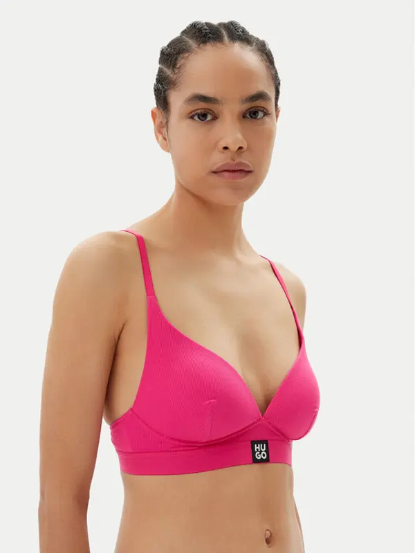 HUGO HUGO Grudnjak bez žice Triangle Padded Rib 50539983 Ružičasta