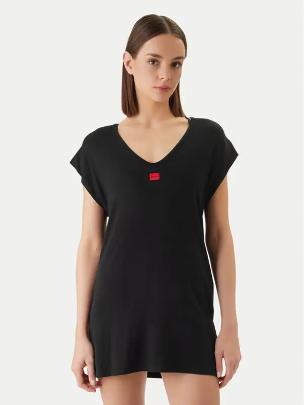 HUGO HUGO Haljina za plažu Signature B. 50555745 Crna Relaxed Fit
