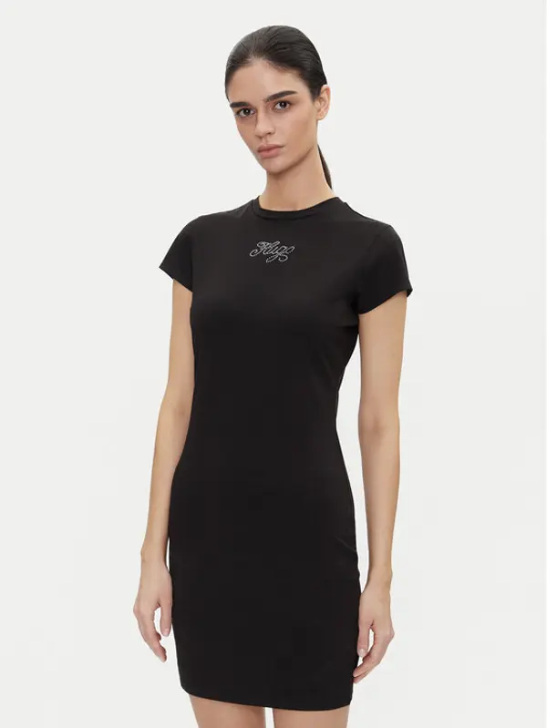 HUGO HUGO Haljina za svaki dan 50537240 Crna Slim Fit