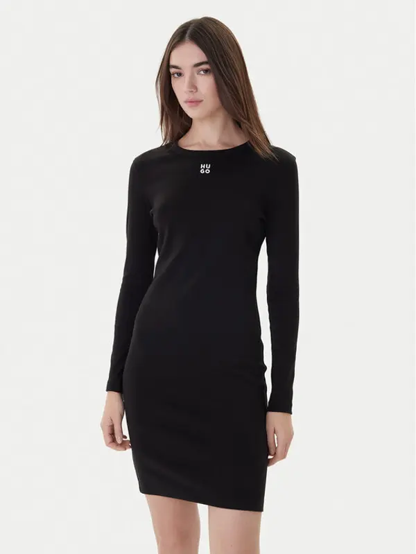 HUGO Hugo Haljina za svaki dan Nemalia_1 50518385 Crna Slim Fit