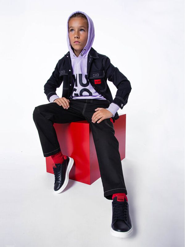 Hugo Hugo Hlače G24148 D Crna Loose Fit