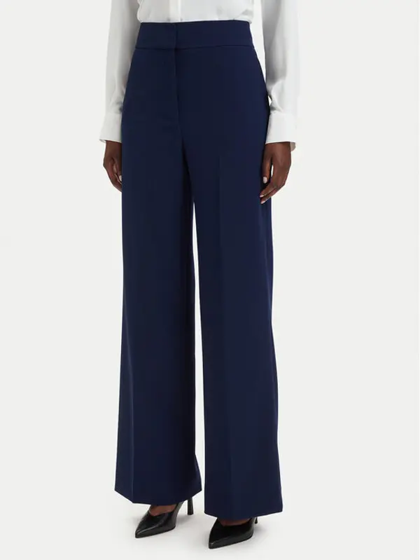HUGO HUGO Hlače Himia-1 50566604 Tamnoplava Wide Leg