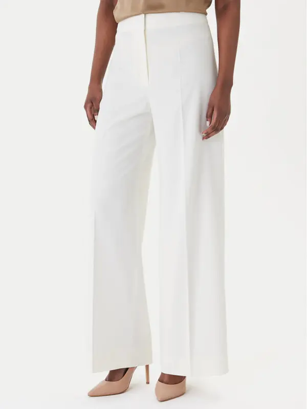 HUGO HUGO Hlače Huzili 50558131 Écru Wide Leg
