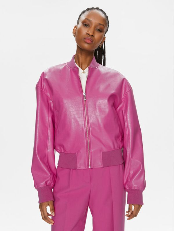 Hugo Hugo Jakna od imitacije kože Amiboma-1 50508332 Ružičasta Regular Fit