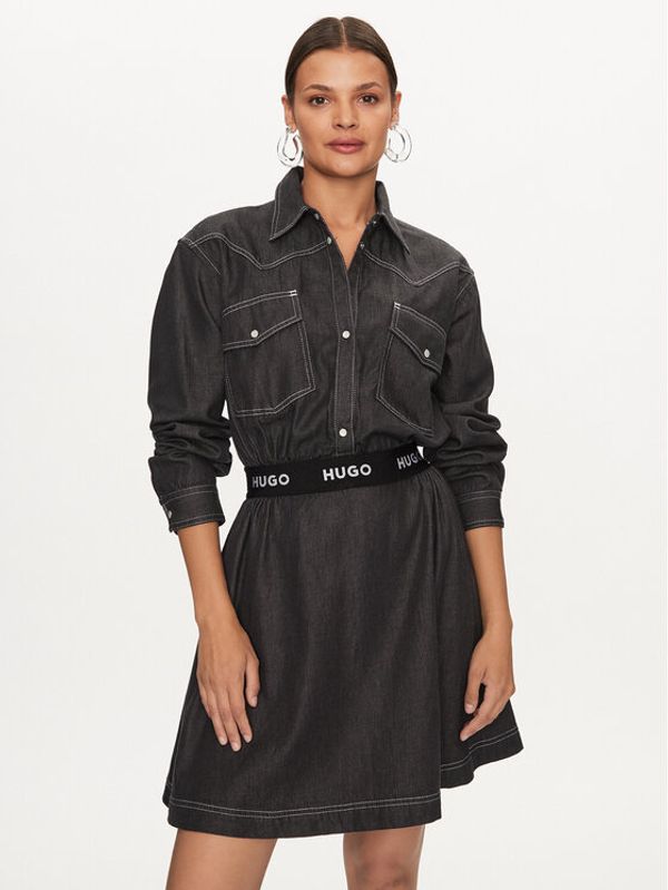 Hugo Hugo Jeans haljina Karinne-1 50496059 Crna Regular Fit
