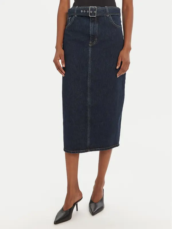 HUGO HUGO Jeans suknja Gatje_2 50541495 Tamnoplava Regular Fit