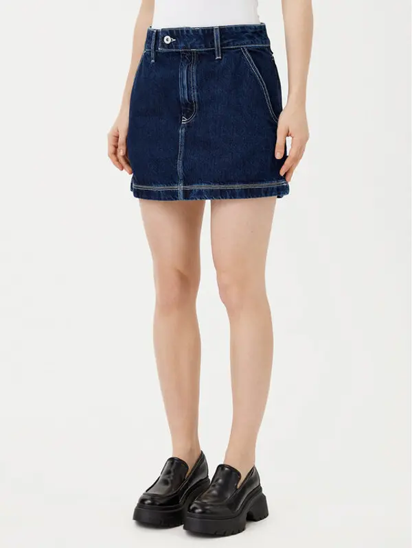 HUGO HUGO Jeans suknja mini 50531831 Tamnoplava Regular Fit