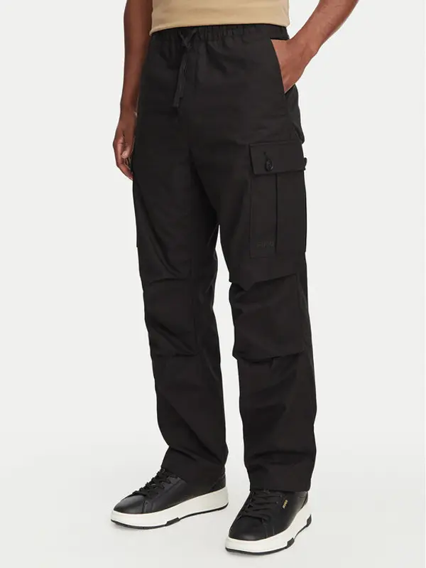 HUGO HUGO Kargo hlače Carlos261 50559453 Crna Straight Fit