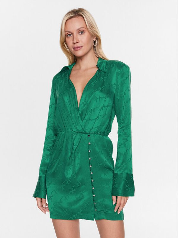 Hugo Hugo Koktel haljina 50486307 Zelena Regular Fit