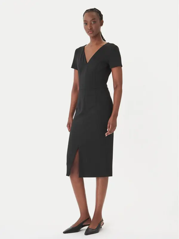 HUGO HUGO Koktel haljina Kalamara-3 50533641 Crna Slim Fit