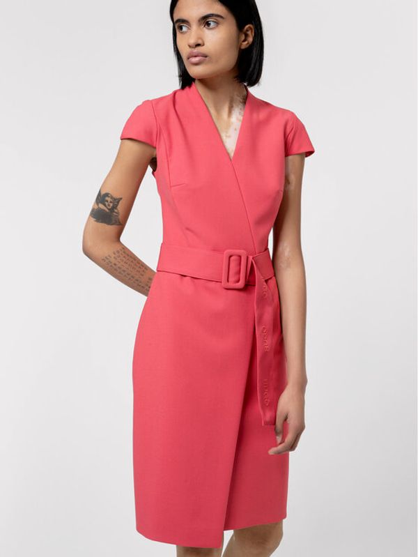 Hugo Hugo Koktel haljina Kamure 50450196 Ružičasta Slim Fit