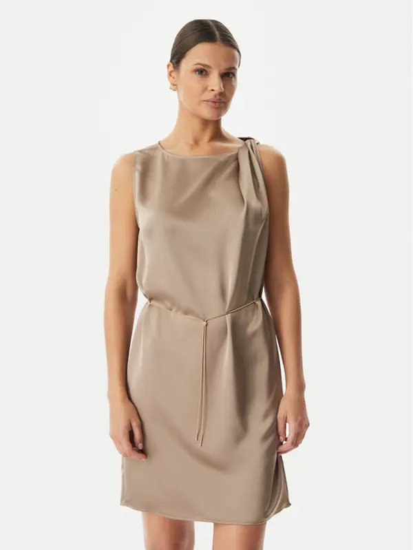 HUGO HUGO Koktel haljina Koberi 50566963 Svijetlo smeđa Regular Fit