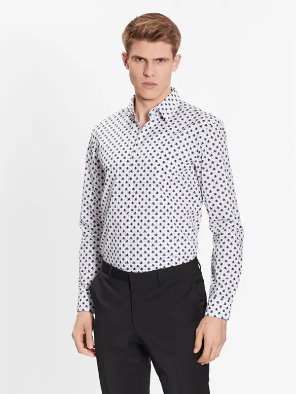 HUGO Hugo Košulja 50496126 Bijela Slim Fit