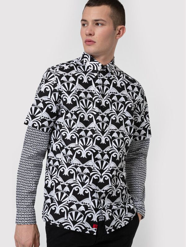 Hugo Hugo Košulja Ebor 50449730 Crna Straight Fit