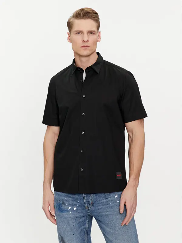 HUGO Hugo Košulja Ebor 50475668 Crna Relaxed Fit