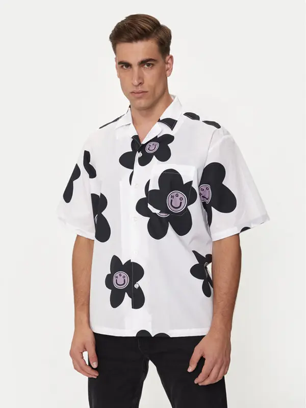 HUGO Hugo Košulja Eligino 50513855 Bijela Oversize