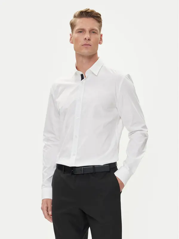 HUGO HUGO Košulja Elisha02 50544910 Bijela Extra Slim Fit