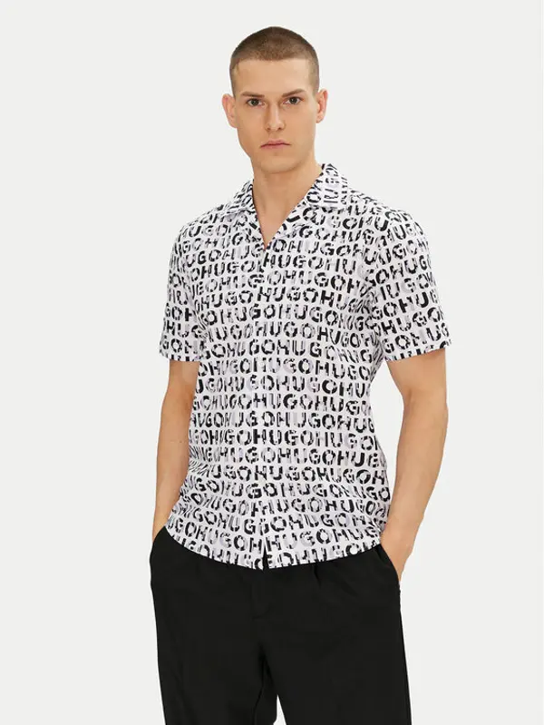 HUGO HUGO Košulja Ellino 50539328 Crna Relaxed Fit