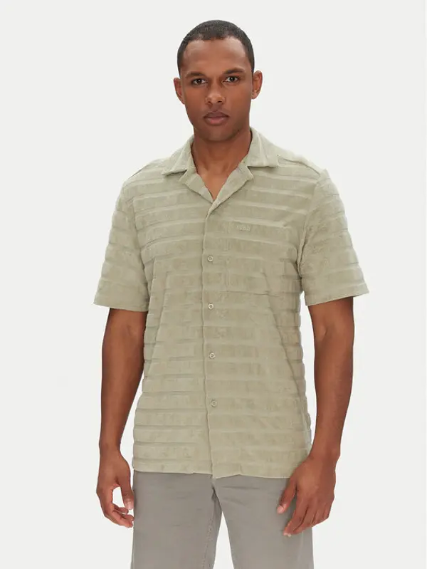 HUGO HUGO Košulja Ellino 50539351 Zelena Relaxed Fit