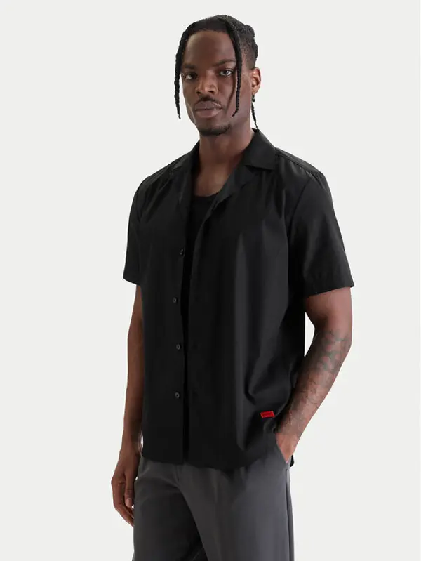 HUGO HUGO Košulja Ellino 50560584 Crna Relaxed Fit