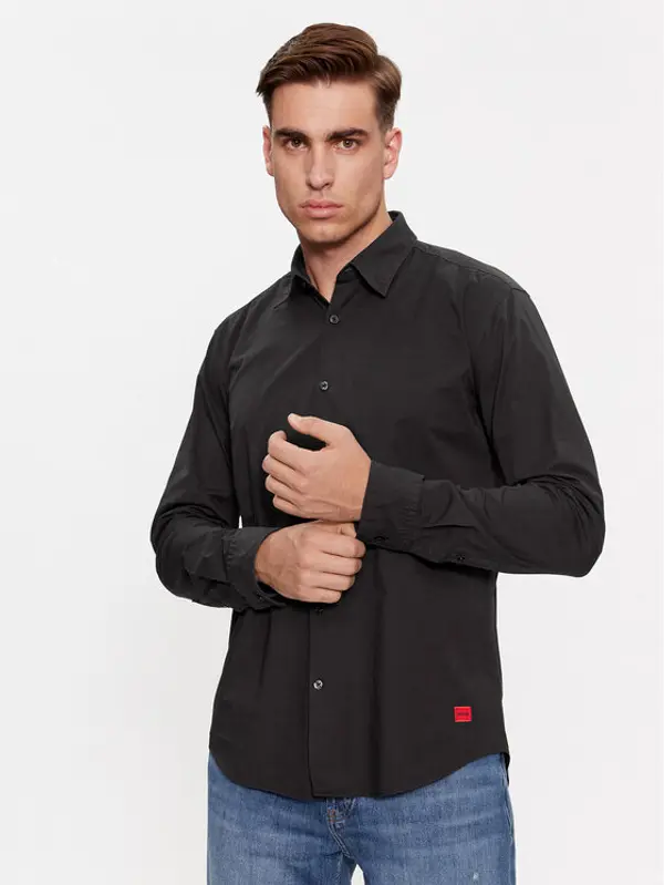 HUGO Hugo Košulja Ermo 50500216 Crna Slim Fit