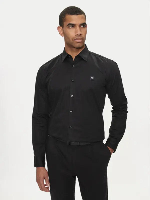 HUGO Hugo Košulja Ermo 50505315 Crna Slim Fit