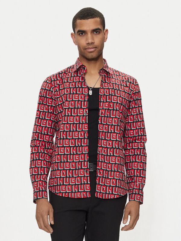 Hugo Hugo Košulja Ermo 50519638 Crvena Slim Fit