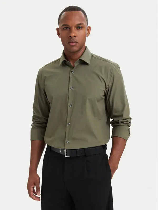 HUGO HUGO Košulja Kenno 50289499 Tamno zelena Slim Fit