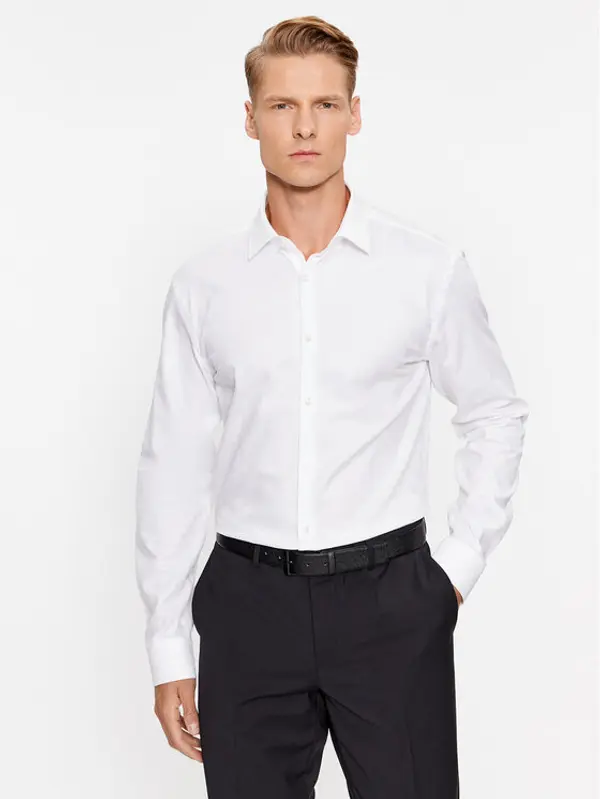 HUGO Hugo Košulja Kenno 50500965 Bijela Slim Fit