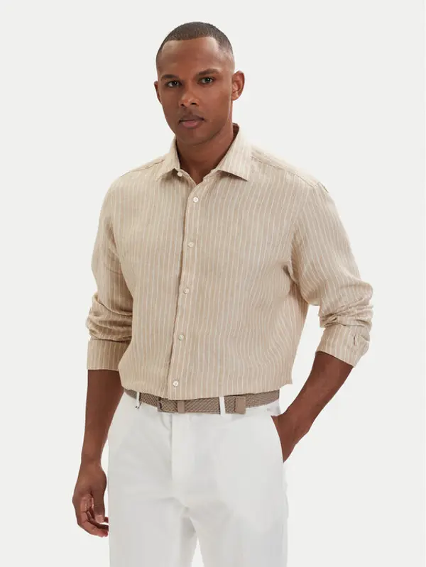 HUGO HUGO Košulja Valerio 50562694 Svijetlo bež Modern Fit