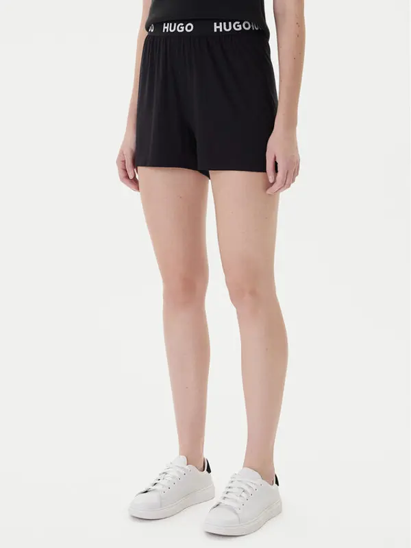 HUGO Hugo Kratke pidžama hlače Unite 50490704 Crna Relaxed Fit