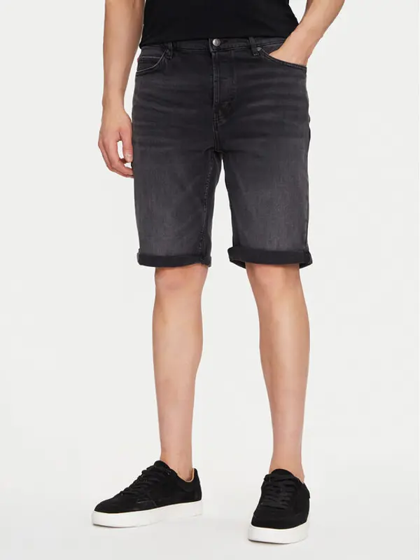 HUGO HUGO Kratke traperice 50539932 Crna Slim Fit