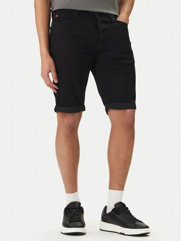 HUGO HUGO Kratke traperice 50556154 Crna Tapered Fit