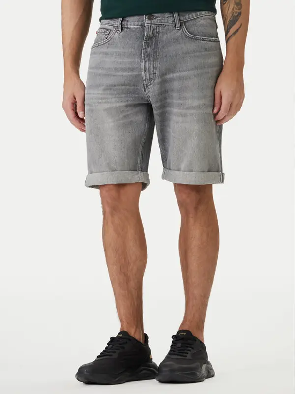 HUGO HUGO Kratke traperice 50560391 Siva Tapered Fit