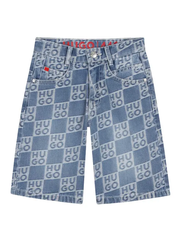 HUGO HUGO Kratke traperice G00996 D Plava Loose Fit