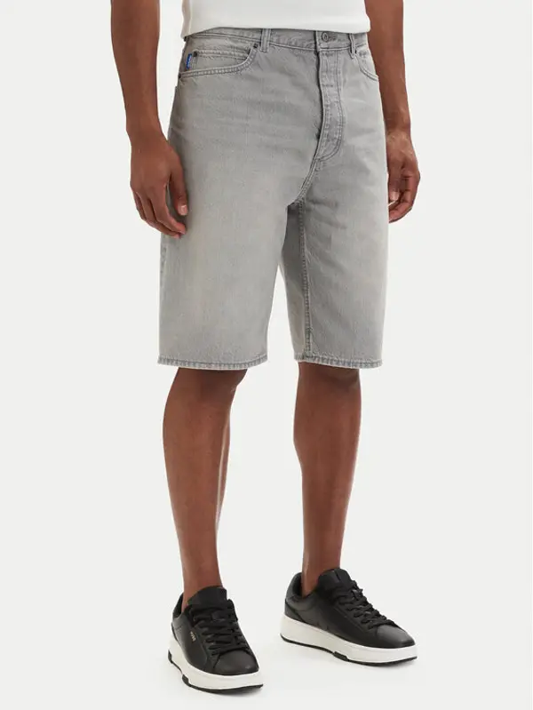 HUGO HUGO Kratke traperice Skate 50561704 Siva Straight Fit