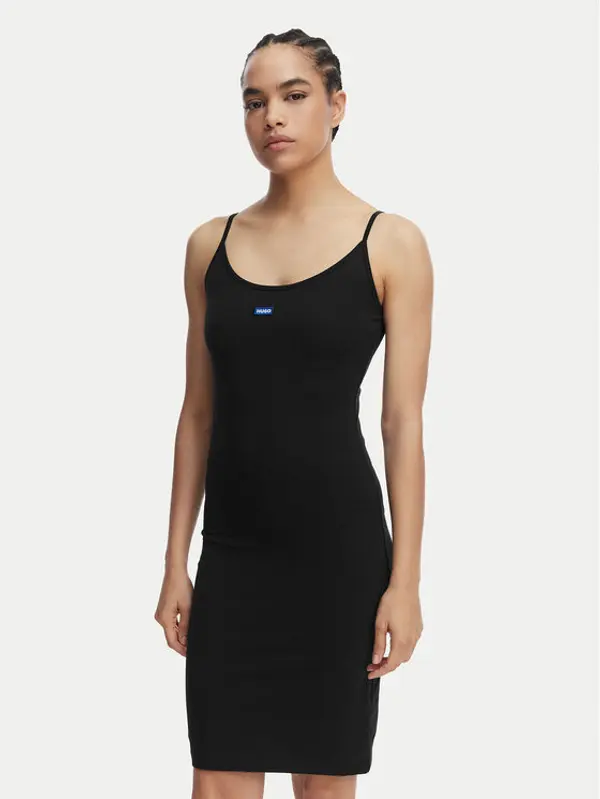 HUGO HUGO Ljetna haljina Narya 50563766 Crna Slim Fit