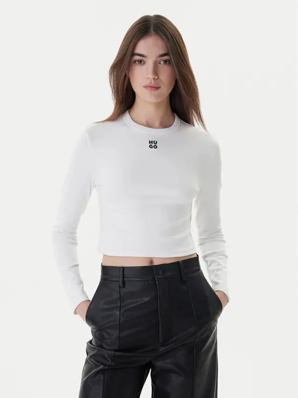 HUGO Hugo Majica Dafilomena_3 50518378 Bijela Slim Fit