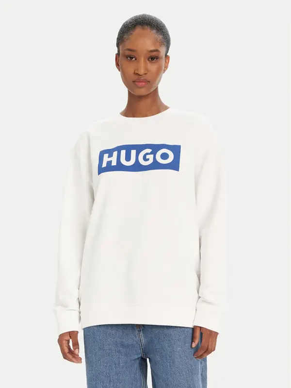 HUGO HUGO Majica dugih rukava Classic 50522425 Bijela Relaxed Fit