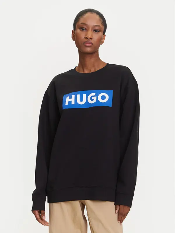 HUGO HUGO Majica dugih rukava Classic 50522425 Crna Relaxed Fit